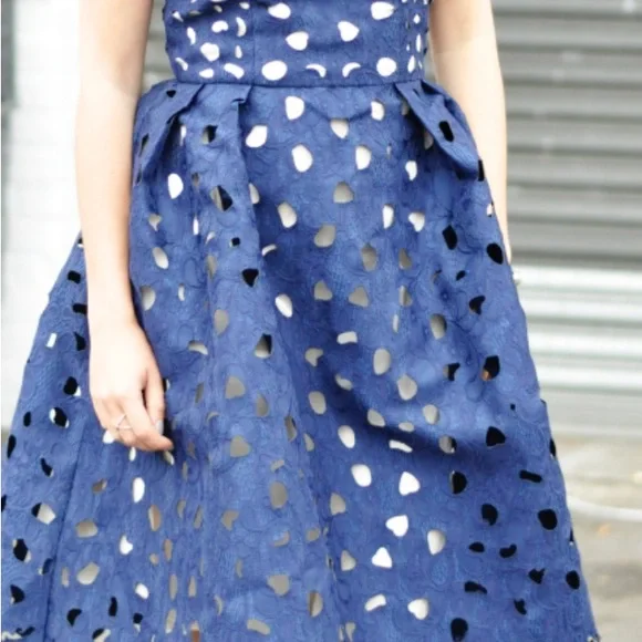 Chi Chi London Navy Blue Cutout Midi Dress - Picture 7 of 7